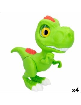 Figura Articulada Funville Dinosaurio 23 x 21 x 8 cm 23 x 21,5 x 8,5 cm (4 Unidades)