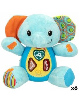 Peluche com Som Winfun Elefante 17 x 17,5 x 10 cm (6 Unidades)