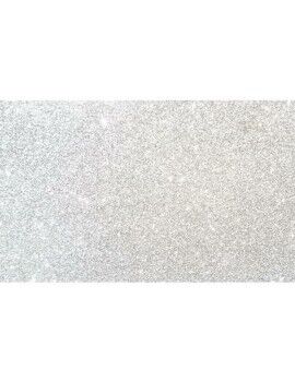 Borracha Eva Fama Glitter 10 Folhas Branco 50 x 70 cm