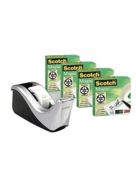 Set de Cintas Adhesivas Scotch C60-ST4 5 Piezas 19 x 33 mm Negro/Gris