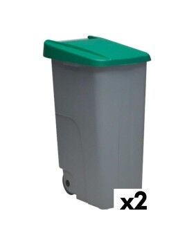 Caixote do Lixo com Rodas Denox 85 L Verde 58 x 41 x 76 cm