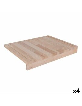 Tabla de cortar Quttin Quttin Marrón Madera 45 x 35 cm (4 Unidades)