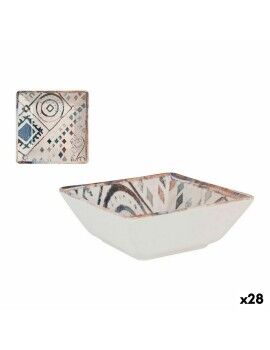 Bol La Mediterránea Grecia Porcelana Azul Marrón 13 x 13 x 5 cm (28 Unidades)