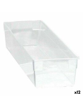 Caixa Multiusos Modular Transparente 30,5 x 8 x 5,3 cm (12 Unidades)