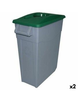 Cubo de Basura para Reciclaje Denox 65 L Verde (2 Unidades)