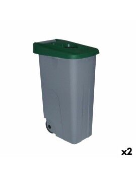 Caixote do Lixo com Rodas Denox 85 L Verde 58 x 41 x 76 cm