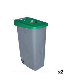 Cubo de Basura con Ruedas Denox 110 L Verde 58 x 41 x 89 cm