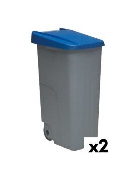 Cubo de Basura con Ruedas Denox 85 L Azul 58 x 41 x 76 cm