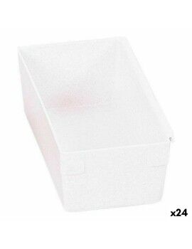 Caixa Multiusos Modular Branco 15 x 8 x 5,3 cm (24 Unidades)