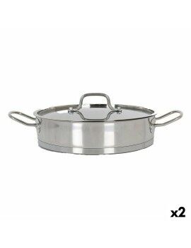 Cacerola con Tapa de Cristal Quttin 6 L Ø 32,8 cm (2 Unidades)