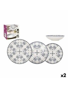 Conjunto de Louça La Mediterránea Tesa 12 Peças Porcelana (2 Unidades)