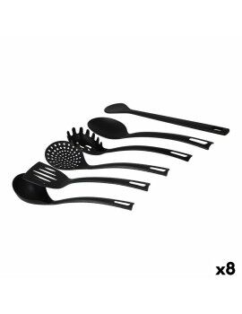 Set de Utensilios para Cocina Quttin Quttin Negro (6 Piezas) (8 Unidades) (6 pcs)