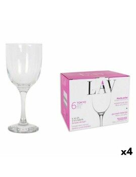 Set de Copas LAV 145011 7,5 x 7,5 x 18 cm (4 Unidades) (290 ml)