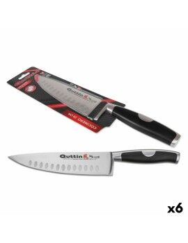 Cuchillo de Cocina Quttin Moare Acero Inoxidable 3 mm 34 x 5 x 2 cm (6 Unidades) (20 cm)