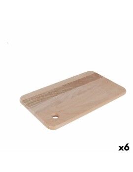 Tabla de cortar Quttin Quttin Marrón Madera 37 x 22 cm (6 Unidades)