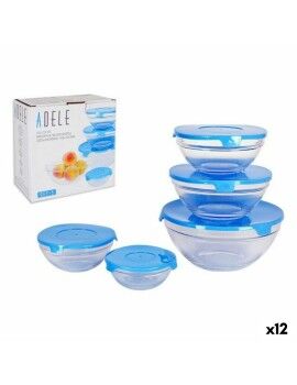 Cuenco Adele Con Tapa Apilable 5 Piezas Azul 17 (12 Unidades)