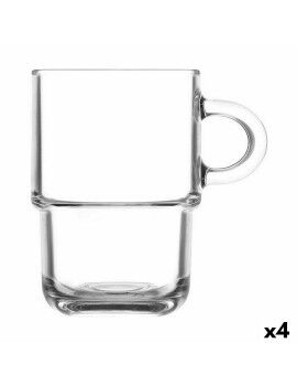 Juego de Tazas LAV 360 ml 11 x 8 x 12 cm Apilable 4 Unidades (6 Piezas)