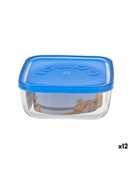 Fiambrera Borgonovo 6277815 Azul 960 ml 15 x 15 x 6,2 cm (12 Unidades) (Ø 15 cm)