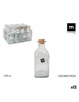 Garrafa de Vidro La Mediterránea Medi Tampa 725 ml (12 Unidades)