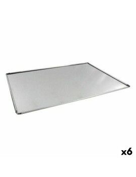 Bandeja para Horno VR Plateado Aluminio Rectangular 48 x 34 x 0,5 cm (6 Unidades)