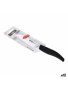 Faca de Cozinha Quttin Santoku Ceramic Branco Preto 13 cm (12 Unidades)