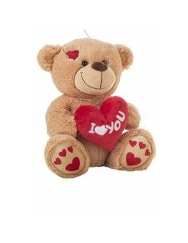 Peluche I Love You Oso 35 cm Marrón