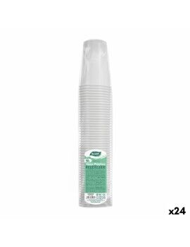 Conjunto de copos reutilizáveis Algon Branco 24 Unidades 250 ml (50 Peças)