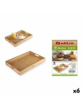 Bandeja Quttin 62326 Bambú 40 x 27 x 4,6 cm (6 Unidades)