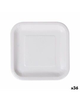 Conjunto de pratos Algon Descartáveis Branco Cartão 23 cm (36 Unidades)