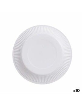 Conjunto de pratos Algon Descartáveis Branco Cartão 18 cm (10 Unidades)