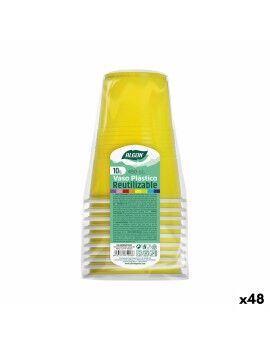 Conjunto de copos reutilizáveis Algon Amarelo 48 Unidades 450 ml (10 Peças)