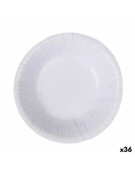 Set de Platos Algon Desechables Blanco Cartón 450 ml (36 Unidades)