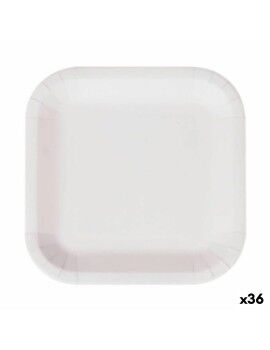 Set de Platos Algon Desechables Blanco Cartón 26 cm (36 Unidades)