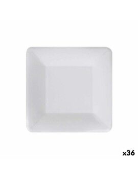 Set de Platos Algon Desechables Blanco Cartón 18 cm (36 Unidades)