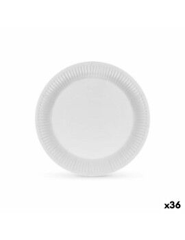 Set de Platos Algon Cartón Desechables Blanco (36 Unidades)