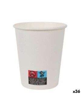 Set de Vasos Algon Cartón Desechables Blanco 200 ml 36 Unidades (25 Piezas)