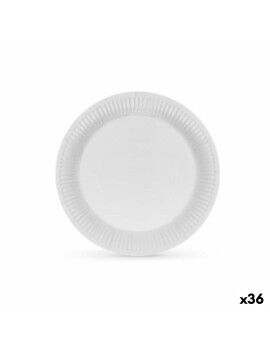 Set de Platos Algon Cartón Desechables Blanco (36 Unidades)