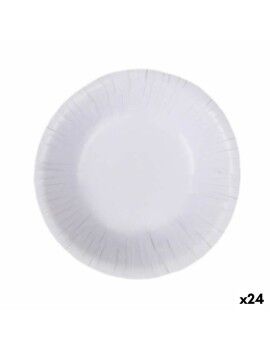 Set de Platos Algon Desechables Blanco Cartón 450 ml (24 Unidades)