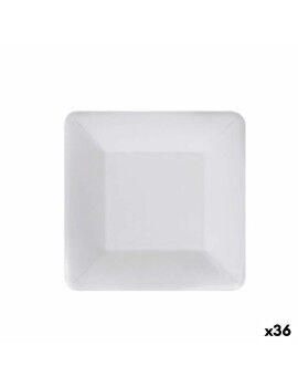 Set de Platos Algon Desechables Blanco Cartón 18 cm (36 Unidades)