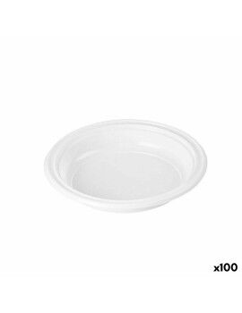 Set de platos reutilizables Algon Blanco Plástico 20,5 x 20,5 x 3 cm (6 Unidades)