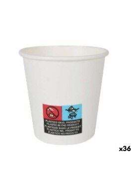 Set de Vasos Algon Cartón Desechables Blanco 36 Unidades 120 ml (30 piezas)