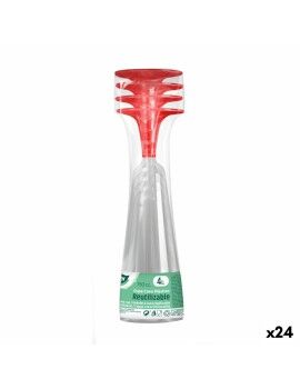 Copas de cava reutilizables Algon Rojo 24 Unidades 150 ml (4 Piezas)