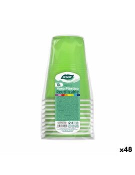 Conjunto de copos reutilizáveis Algon Verde 48 Unidades 450 ml (10 Peças)