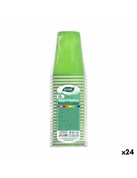 Conjunto de copos reutilizáveis Algon Verde 24 Unidades 250 ml (25 Peças)