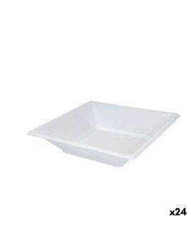 Set de platos reutilizables Algon Blanco Plástico (24 Unidades)