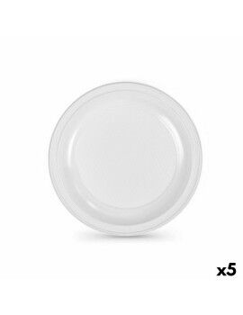 Set de platos reutilizables Algon Blanco Plástico 25 x 25 x 1,5 cm (36 Unidades)