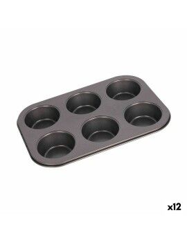 Molde para Flan Quttin Cherry Acero al carbono 26,5 x 18,5 x 3 cm 6 Unidades (12 Unidades)