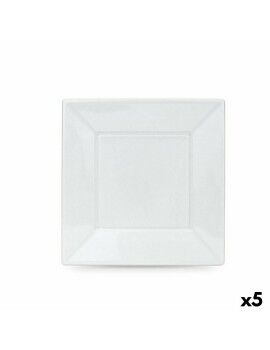 Set de platos reutilizables Algon Blanco Plástico 23 x 23 x 1,5 cm (36 Unidades)