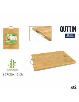 Tábua de corte Quttin Bambu 27 x 20 x 1,5 cm (12 Unidades)