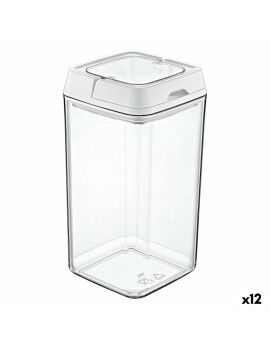 Frasco Quttin Fecho hermético 1,5 L 11 x 11 x 20 cm (12 Unidades)